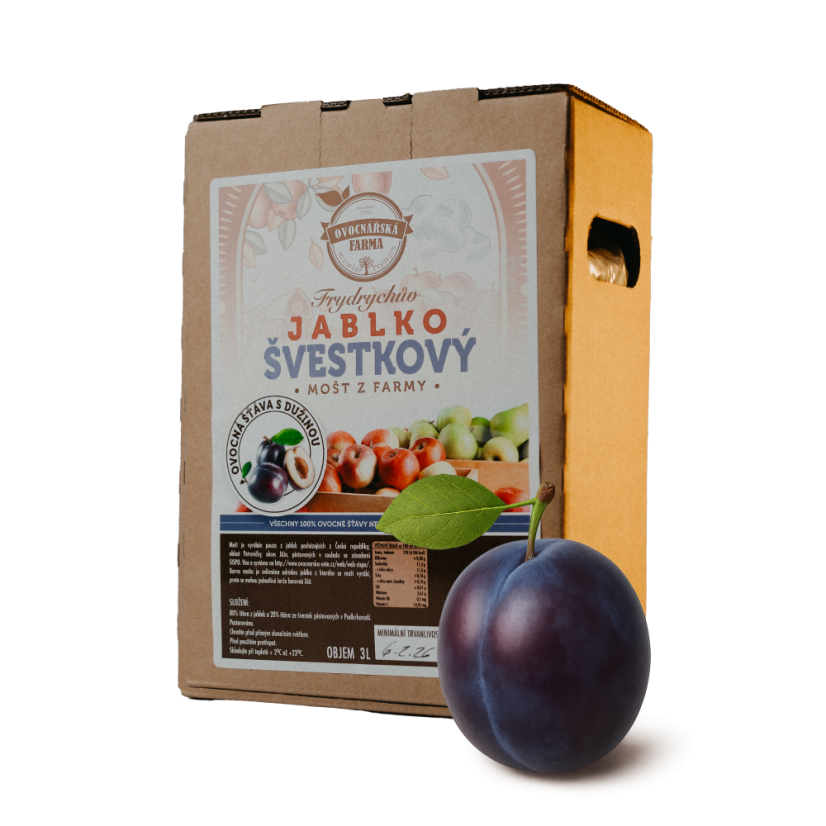 Jablko  švestkový mošt 3l